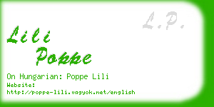 lili poppe business card